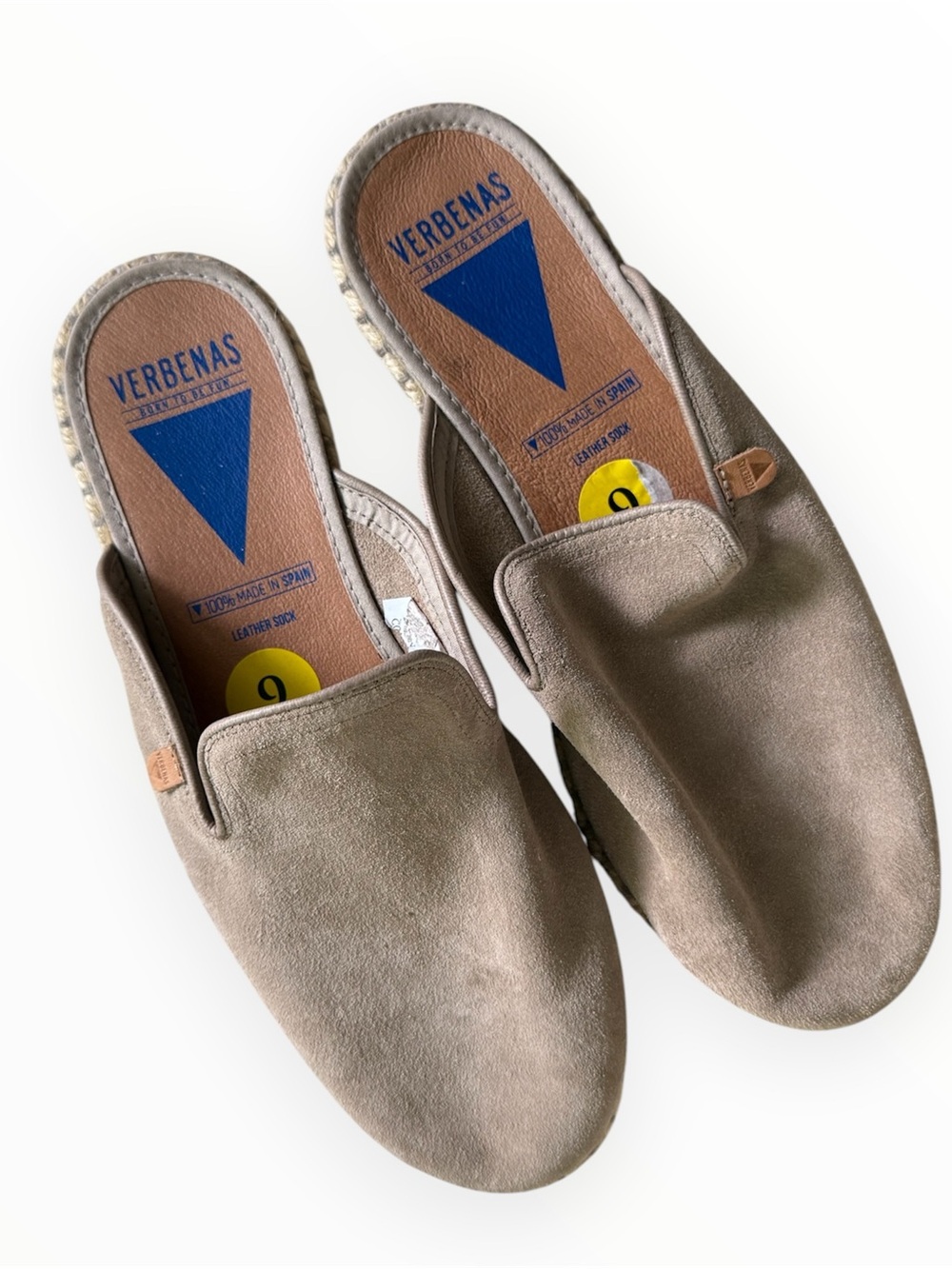 Women’s Verbenas Celia suede mule espadrilles size 9 like new